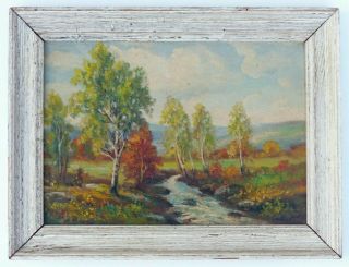Arthur Hill Gilbert (1894 - 1970) Antique Oil Painting California Meadow Landscape