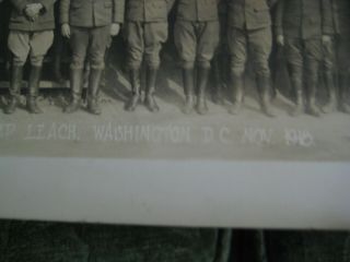 WWI 1918 CAMP LEACH OFFICERS CHEMICAL WAR WASHINGTON DC Yard Long Photo SCHUTZ 6