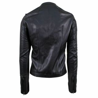 NWT RICK OWENS Men ' s Black Vintage Goat Leather Biker Jacket Size 48/38 $2430 2