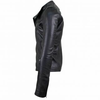 NWT RICK OWENS Men ' s Black Vintage Goat Leather Biker Jacket Size 48/38 $2430 3