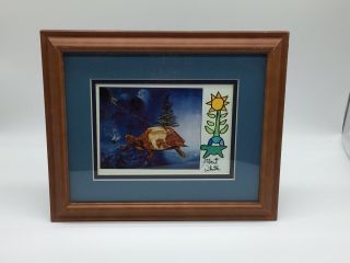 Albert White Indian Art Signed & Framed Ancients Wisdom The Creation Story 10x12