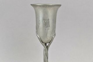 Vtg Kent Van Der Plas 1981 Stamped Pewter Mini Goblet/ Candle Holder 4.  75 