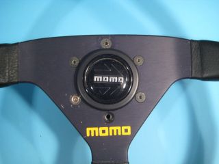 Momo Vintage Leather Flat Bottom Sport Steering Wheel 2