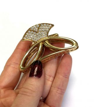 Fabulous FRED of PARIS Glittering Heavy 18K Gold VVS Diamond Hair Clip 2