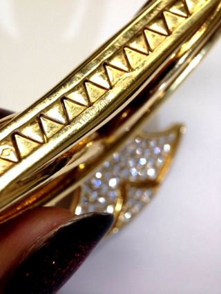 Fabulous FRED of PARIS Glittering Heavy 18K Gold VVS Diamond Hair Clip 4