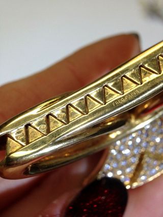 Fabulous FRED of PARIS Glittering Heavy 18K Gold VVS Diamond Hair Clip 5