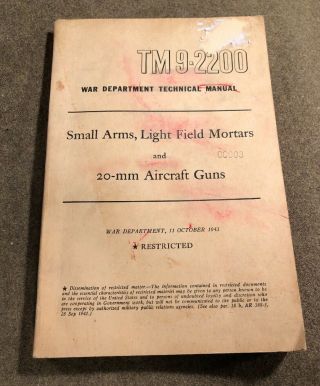 Ww2 Us Military Small Arm Light Field Mortars Aircraft M1 Smg 1919 Gun Shotgun