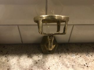 Brass Wall Mount Cup Holder Vintage