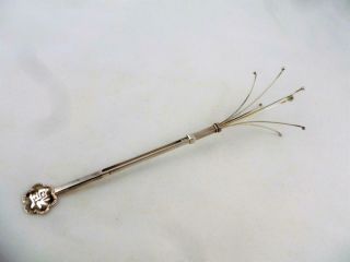 Art Deco Chinese Silver Tackhing Cocktail Swizzle Stick Stirrer Retractable 1920
