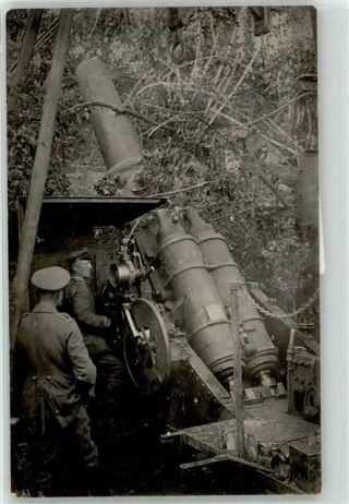53051436 - German Wwi Heavy Howitzer Emplacement Rppc Wk I