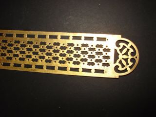 Large Vintage French Brass Door Push Plate 20 ½ 