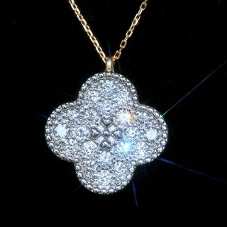 1ct 100 Natural Diamond 10k Yellow Gold Cluster Necklace Effect 2.  5ct Pwg91 - 3