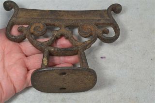 boot scraper cast iron mountable fancy curly Victorian antique 4