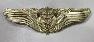 Vintage World War Ii Ww2 Sterling Silver Flight Surgeons Wings Pin Dondero Wash.