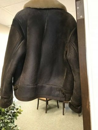Ralph Lauren Polo Vintage Shearling Leather Jacket size L 2