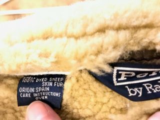 Ralph Lauren Polo Vintage Shearling Leather Jacket size L 4