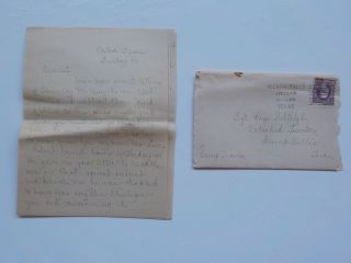 Wwi Letter 1918 Wichita Falls Texas Camp Bullis Texas Electra War Vtg Ww I Ww1