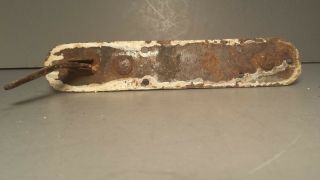 Antique Hand Forged And Cast Iron Thumb Latch Handle Old 7 5/8 
