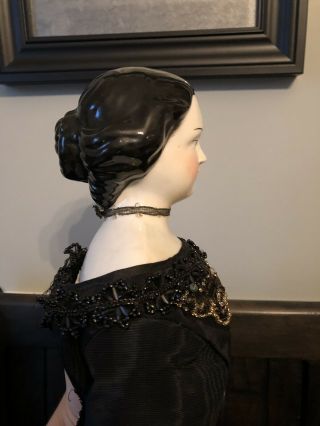 Antique Rare Large 27” Jenny Lind Civil War Era German China Doll W Fancy Dress 9