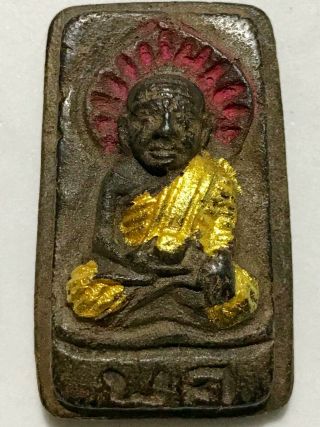 Phra Lp Tuad Rare Old Thai Buddha Amulet Pendant Magic Ancient Idol 6