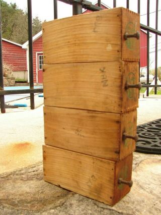 4 Vintage Old Wooden Smithfield Cheese Boxes - Crafts Home Decor Drawers - L@@K 6