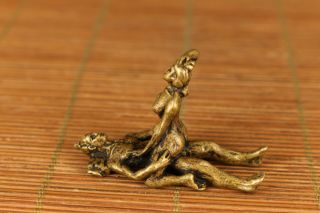 Rare Copper Old Handmade Sexual Culture Art Table Key Statue Figure Netsuke Gift