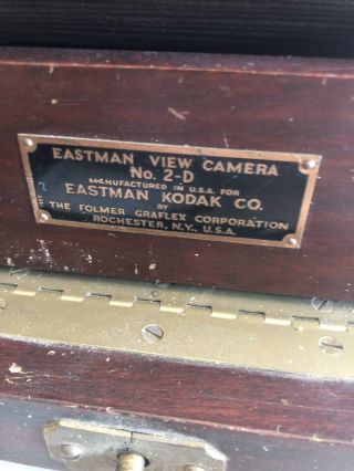 Antique Eastman View Camera No.  2 - D For 8x10 Prints With Accessories