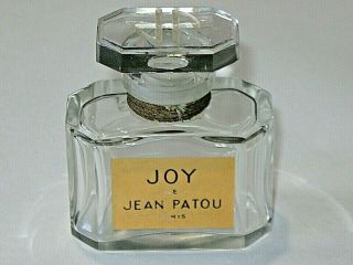 Vintage Jean Patou Joy Perfume Bottle 1/2 Oz - Open - Empty - 2 " Height - 2