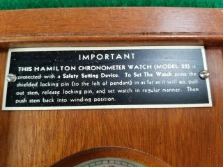 Hamilton Model 22 Chronometer Double Box Presentation L@@K 2