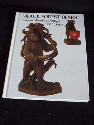 Black Forest Bear Book Wood Hand Carvings Swiss Bear Carving Book Teddy Bear Nr