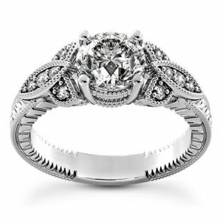 Solitaire Antique.  70 Carat SI1/H Round Diamond Engagement Ring White Gold 2