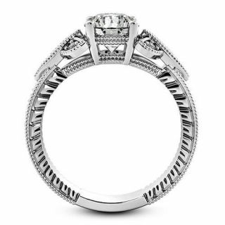 Solitaire Antique.  70 Carat SI1/H Round Diamond Engagement Ring White Gold 3