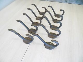 10 Vintage Style Cast Iron Wall Coat Hooks Hat Hook Hall Tree 3 " Brown Towel