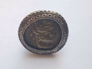 Ancient Ring Demetrios Coin Elephant Helmet Silver Indo Greek Taxila Gandhara