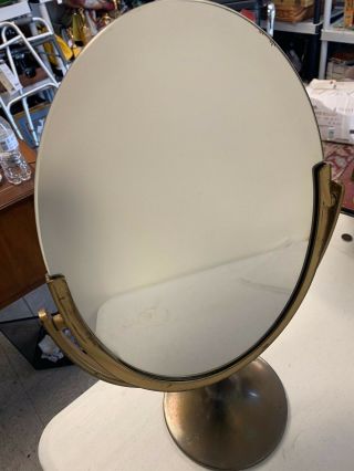 Vintage Solid Brass 2 - Way Vanity Mirror