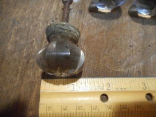 L4073 - 13 Glass Cabinet Knobs Drawer Pulls Old Antique Farmhouse Salvage 6