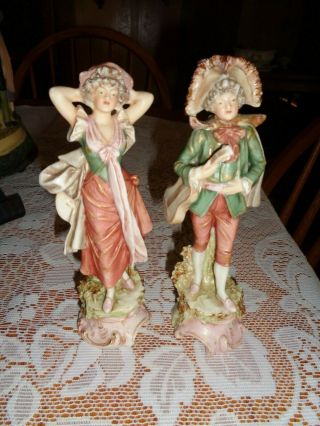 Vintage Royal Dux Couple Porcelain Figurine