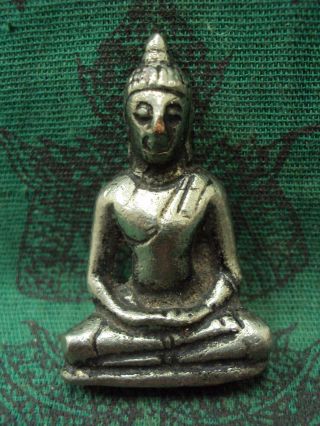 Old Thai Buddha Meditation Antique Statue Ayutthaya Luck Charm Ancient Talisman