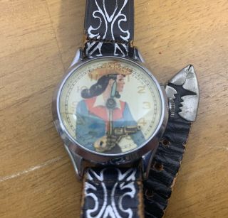 Vintage 1950s Annie Oakley - Collectable Watch Act Gun.  Muros Watch Co.