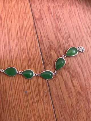 Grade B Jadeite Jade,  Bracelet，vintage,  Silver Sterling