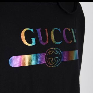 GUCCI 1280$ Sweatshirt With Iridescent Vintage Logo In Black Cotton 8