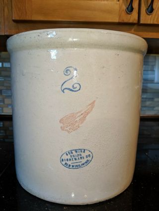 Vintage 2 Gallon Red Wing Crock