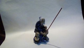 Oriental Chinese Mudman Figurine Fisherman