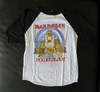 1985 Vintage Iron Maiden Powerslave Tour Concert Shirt Never Worn Nos Gem
