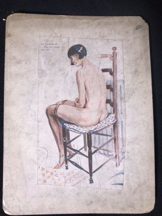 12 Wwi Era French Pin Up Nude Clippings From Magazines And Newspapers (l1)