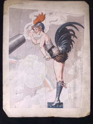 12 WWI Era French Pin Up Nude Clippings From Magazines And Newspapers (L1) 2