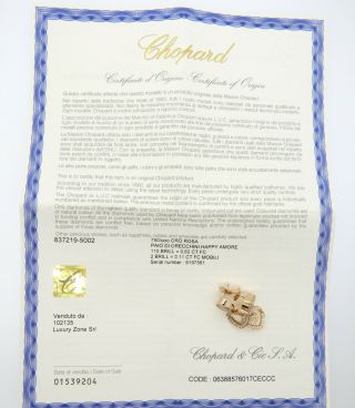 Chopard Happy Amore 18k Rose Gold Floating Diamond Heart Earrings $14500 5