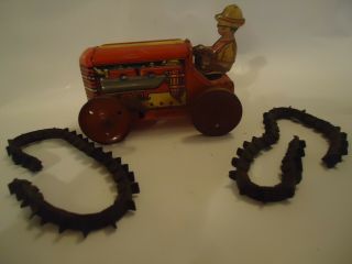 Antique Tractor Marx ? Tin Litho Toy Wind Up