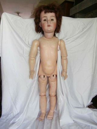 Very Large 41 " Antique German Bahr Prothschild 478 Bisque Head Doll