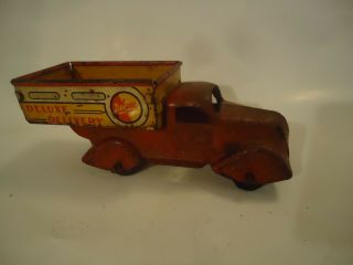 Antique Marx Deluxe Delivery Truck Made In Usa Toy
